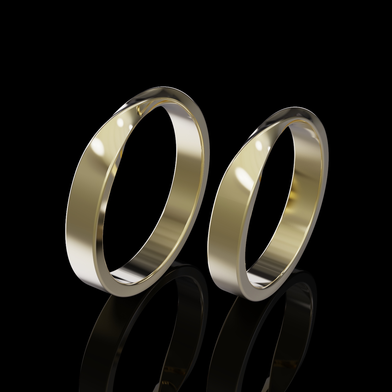 Aliança Torcida Ouro 18k Lisa